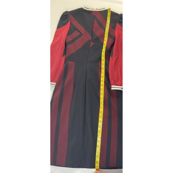 Karen Millen Red and Black Geometric Dress - Picture 5 of 9